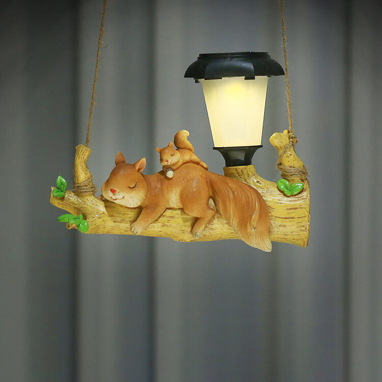 Kreative Solar-Tierfiguren aus Harz für Gartenbeleuchtung und Dekoration-5