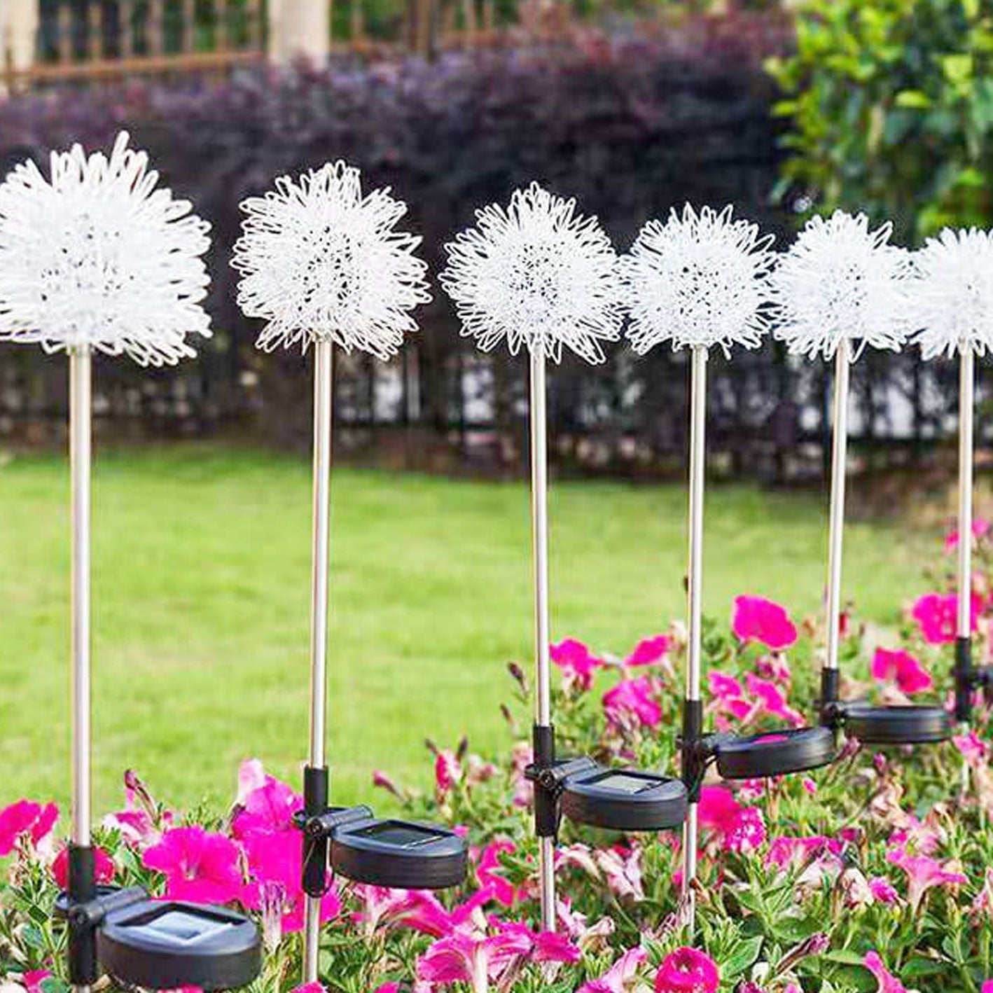 Stilvolle Solar-Gartenleuchte | Aluminiumkugel | Magisches Lichtdesign-3