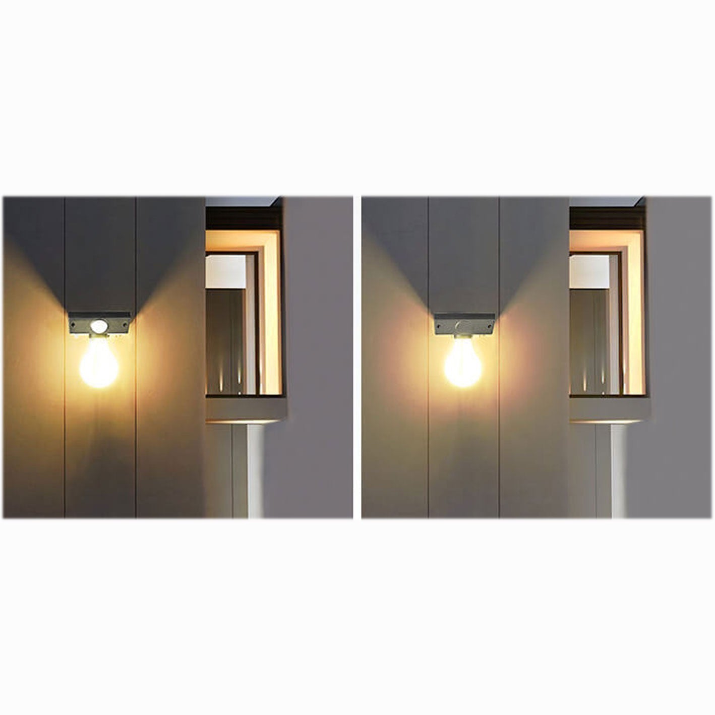 Moderne Wandleuchte Schwarz mit Körpersensor für Außenbereich - LED Solar Wandleuchte-4