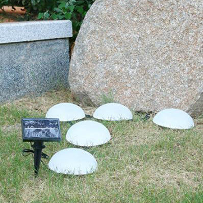 Moderne Solar Gartenleuchte mit Halbkuppeldesign und Flexibel Lichtoptionen-4