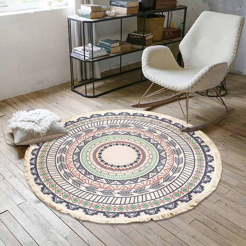 Variant image for Boho Teppich für Schlafzimmer – Haustierfreundliches Geometrisches Design aus Baumwolle-8