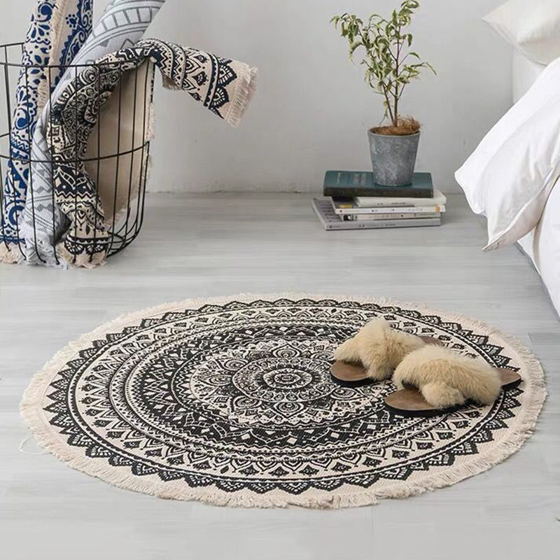 Variant image for Boho Teppich für Schlafzimmer – Haustierfreundliches Geometrisches Design aus Baumwolle-6