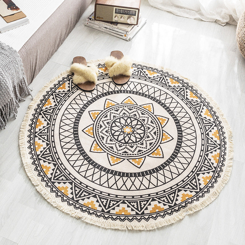 Variant image for Boho Teppich für Schlafzimmer – Haustierfreundliches Geometrisches Design aus Baumwolle-5