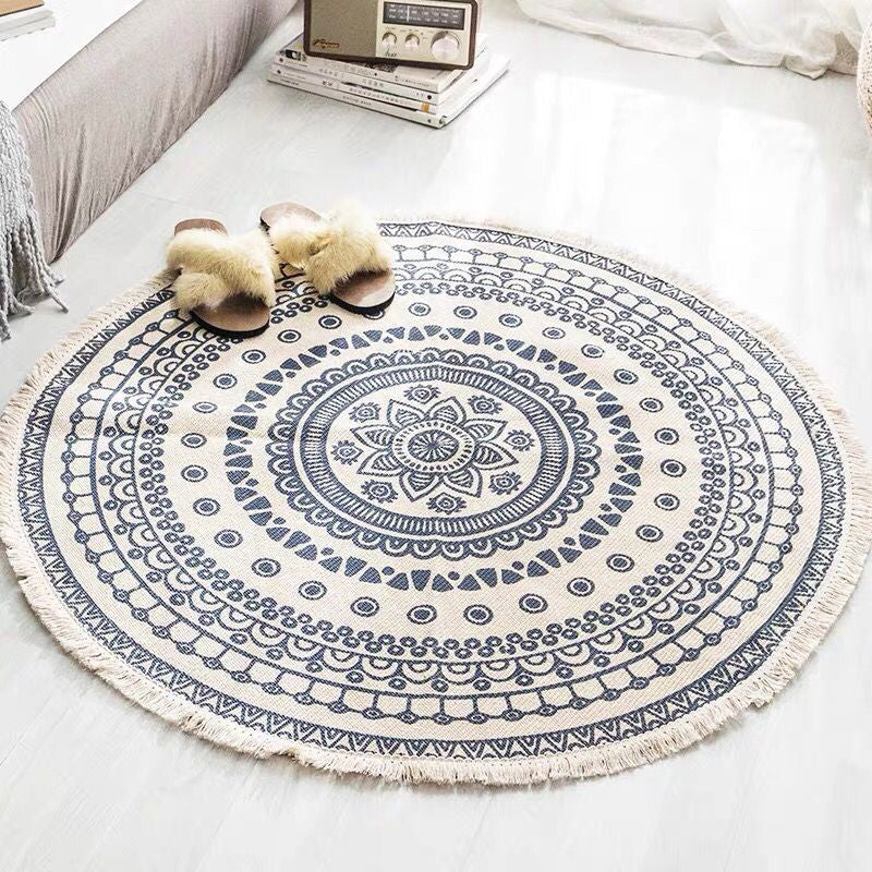 Boho Teppich für Schlafzimmer – Haustierfreundliches Geometrisches Design aus Baumwolle 6