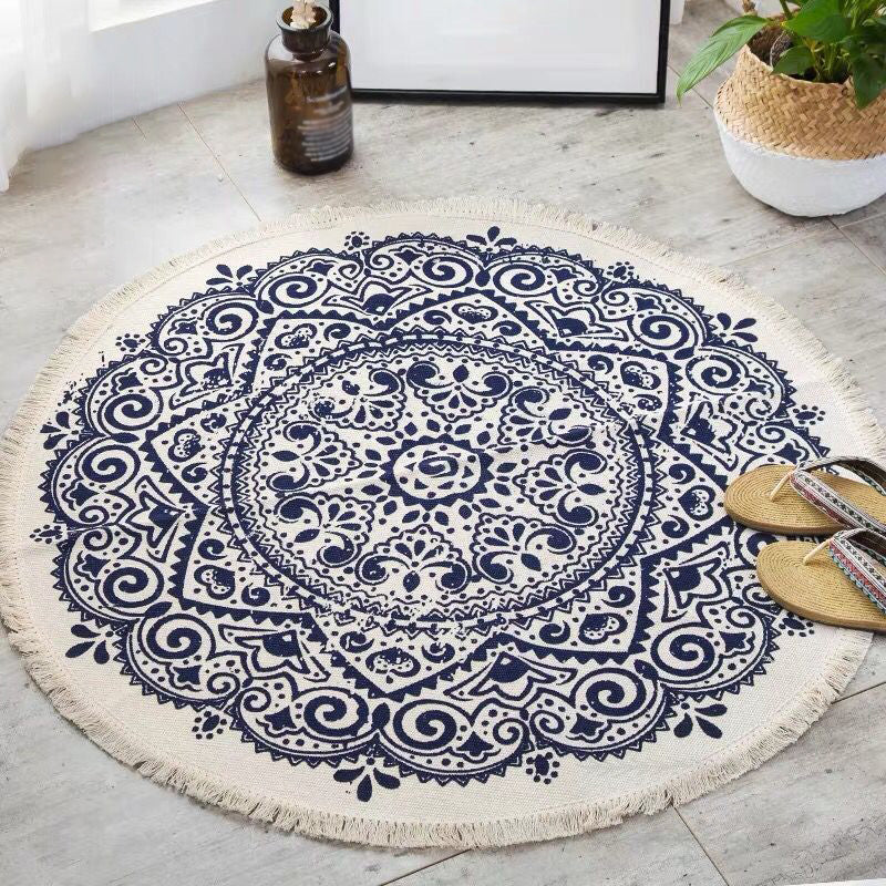 Boho Teppich für Schlafzimmer – Haustierfreundliches Geometrisches Design aus Baumwolle 5