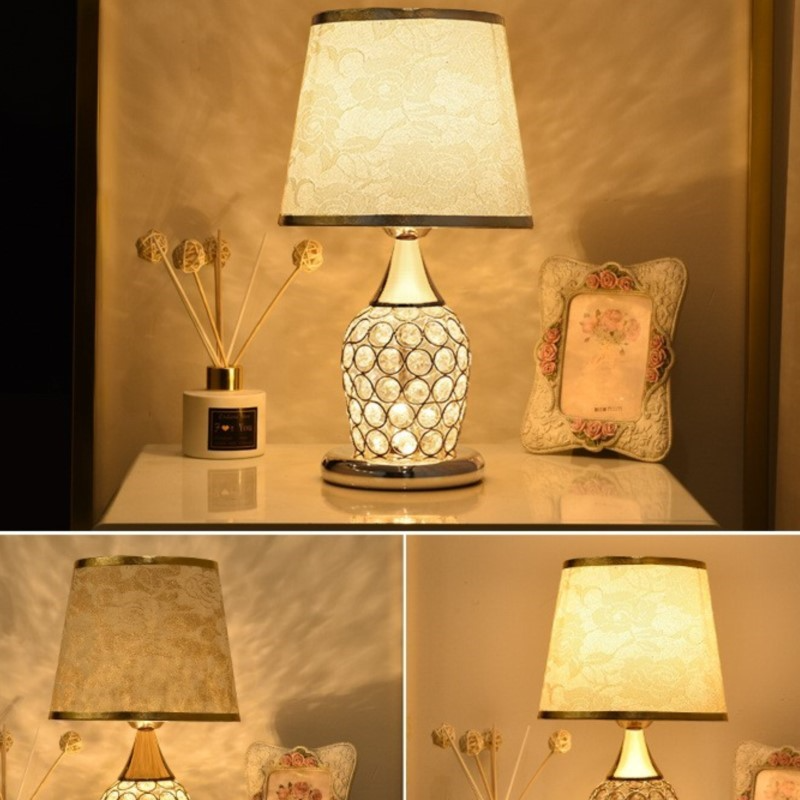 Retro Nachttischlampe im Vintage-Stil mit Eleganter Urnenform für Gemütliches Licht-3