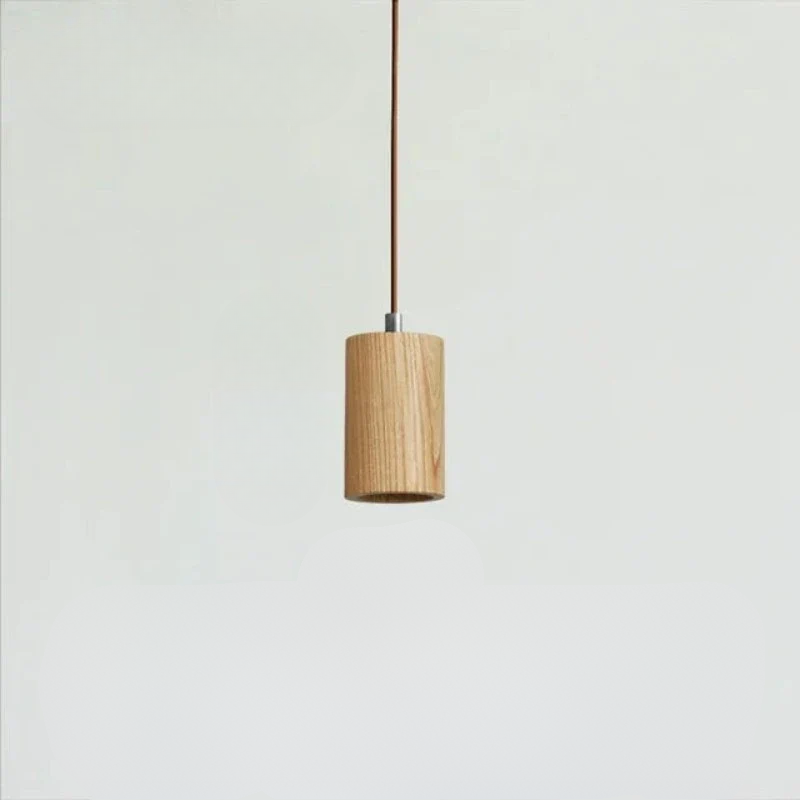 Variant image for Skandinavische Pendelleuchte aus Holz für Esszimmer - Stilvolle Hängeleuchte mit LED-Beleuchtung-4