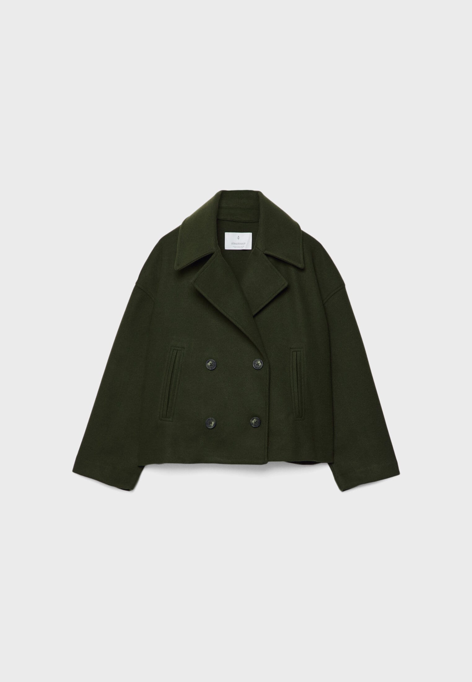 Kurze Damenjacke mit doppelter Knopfreihe