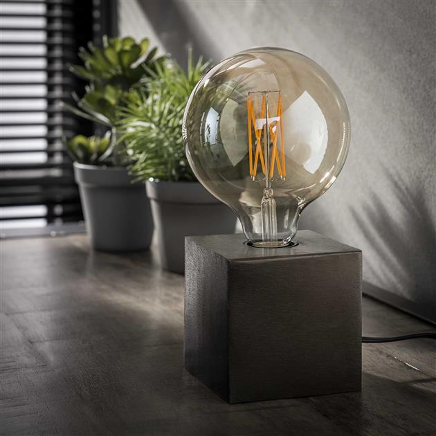 RustikBloc Industrielle Tischlampe | Retro Design | Perfekte Beleuchtung für Schreibtisch & Wohnzimmer | In Bronze, Schwarz & Kupfer erhältlich-6
