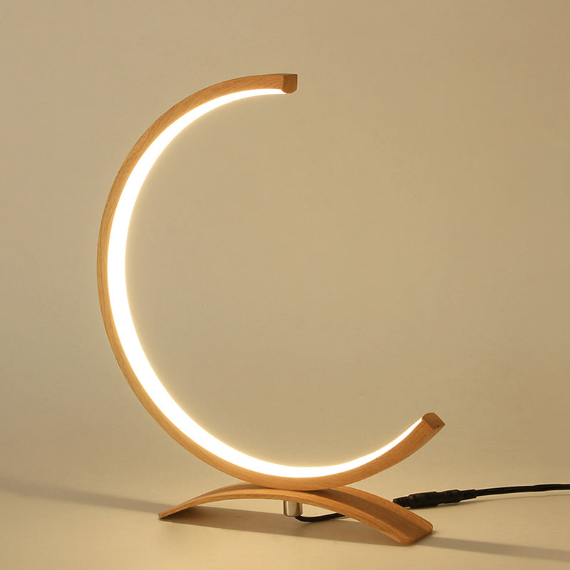 Moderne Nachttischlampe Schwarz mit Eleganter Acrylbasis und LED Beleuchtung-6