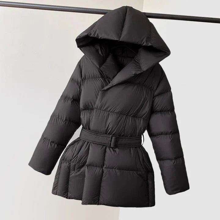 Damen Winterjacke mit gesteppter Silhouette und Kapuze