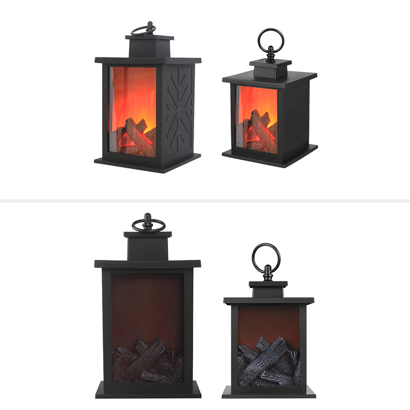 Trendy Retro ABS Simulierte Flamme Kamin Tischlampe