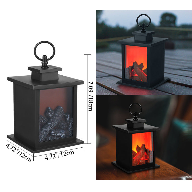 Trendy Retro ABS Simulierte Flamme Kamin Tischlampe