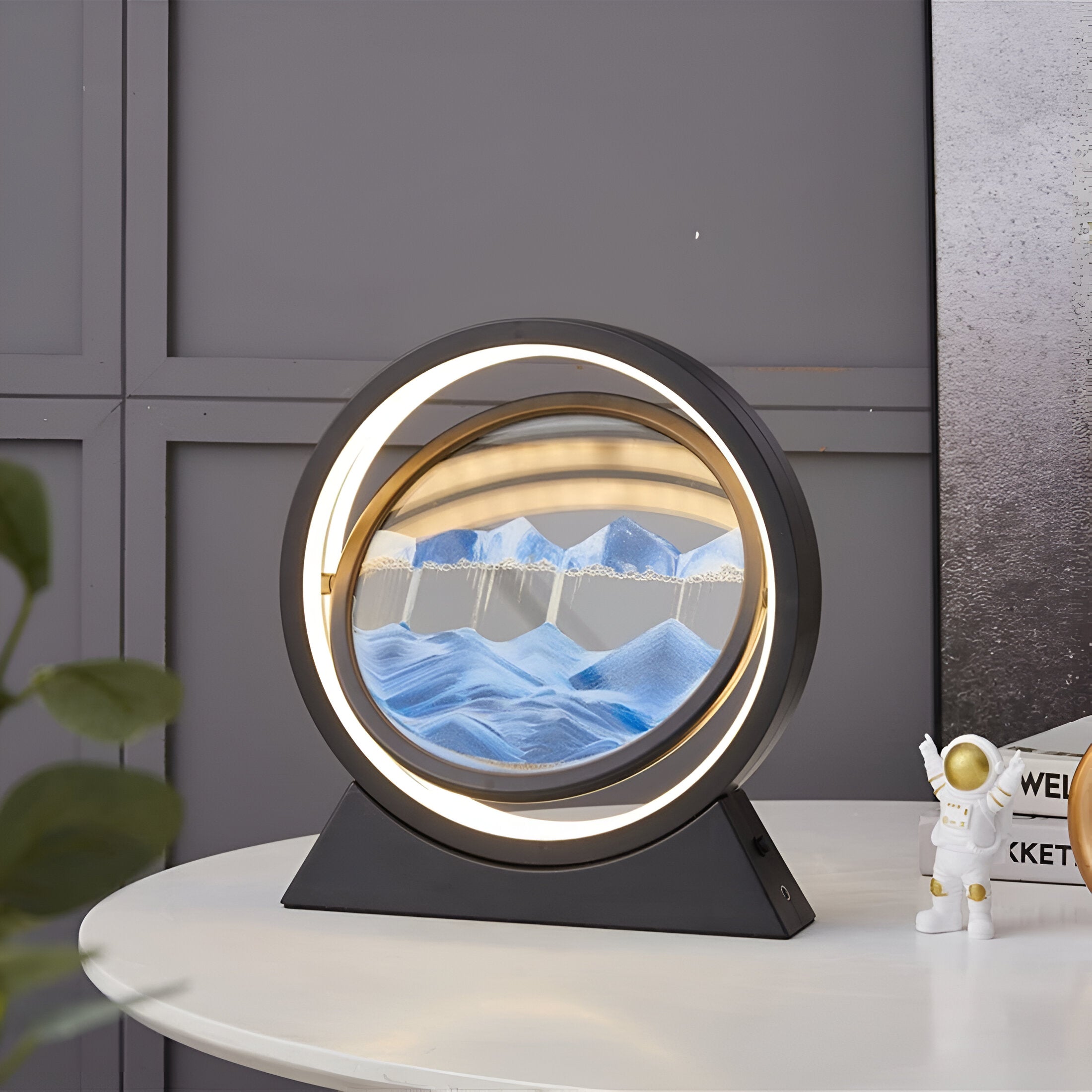 Sands of Time - Sand Art LED Tischlampe - Rotierende Sand Art Lampe-4
