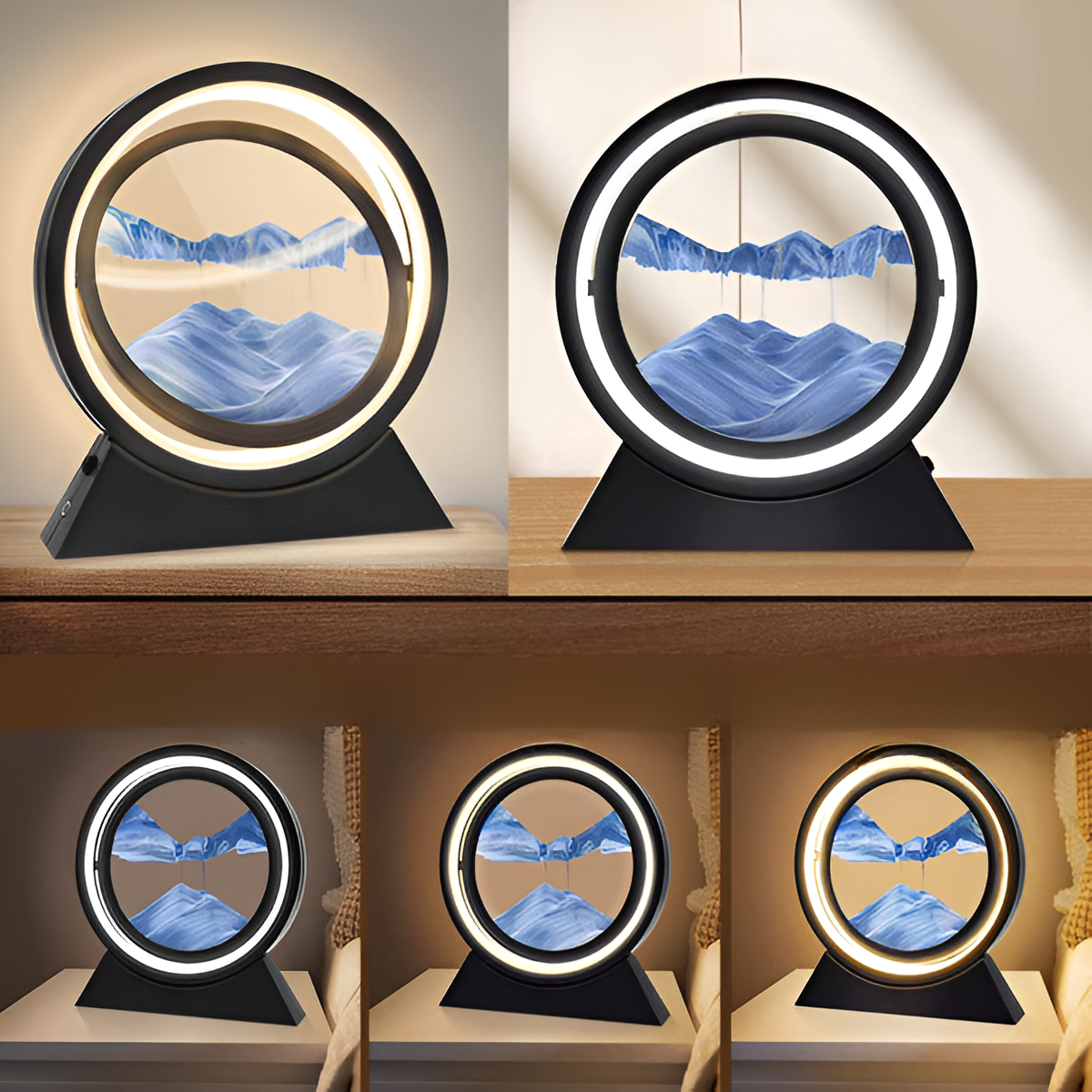 Sands of Time - Sand Art LED Tischlampe - Rotierende Sand Art Lampe-5