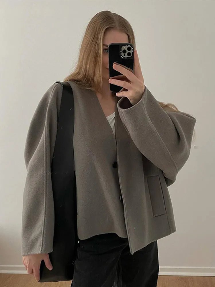 Übergroße Damenjacke mit lockerem Schnitt