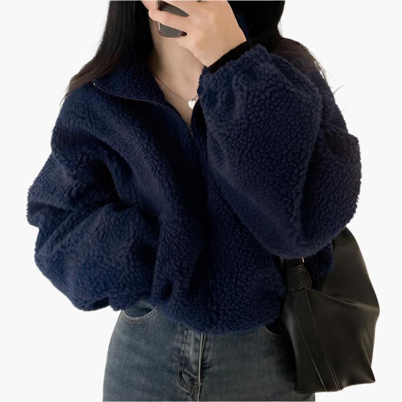 Damenjacke mit Reißverschluss und Taschen