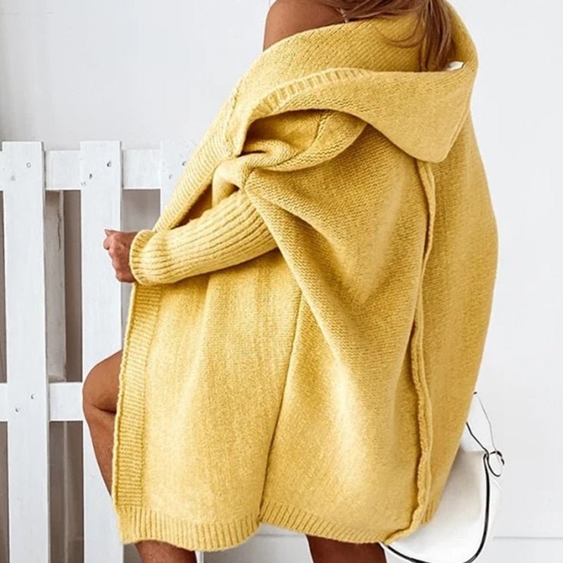 Damen Strickjacke mit Fledermausärmeln und lockerer Passform