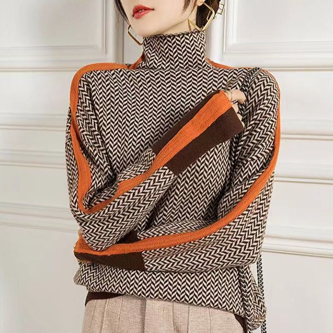 Damenrollkragenpullover mit figurbetonter Passform