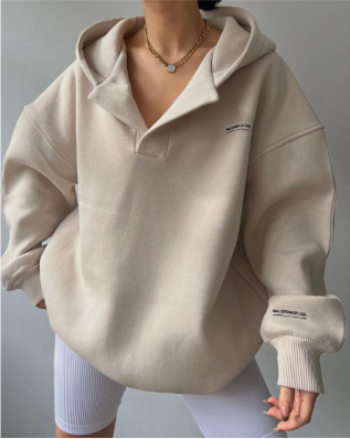 Damen Kapuzenpullover mit geradem Schnitt für die kalte Jahreszeit