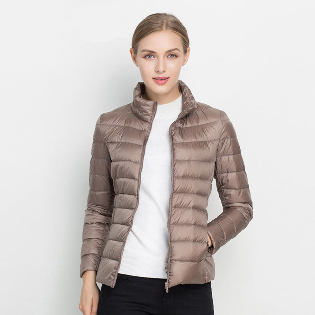 Damen Winter Steppjacke mit Langarm und wärmender Wattierung