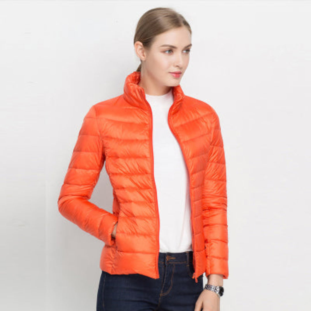 Damen Winter Steppjacke mit Langarm und wärmender Wattierung