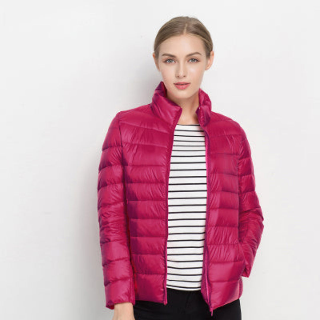 Damen Winter Steppjacke mit Langarm und wärmender Wattierung