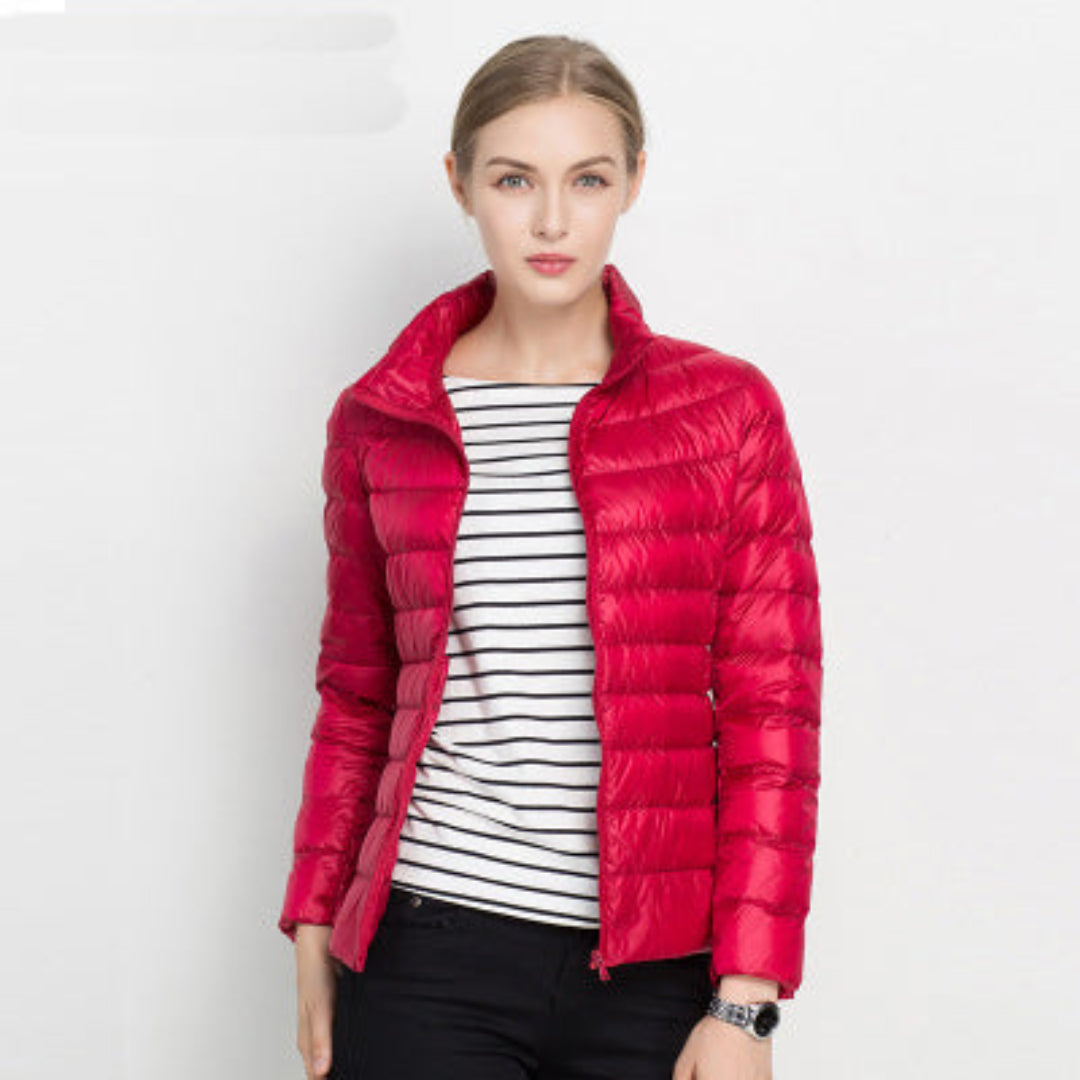 Damen Winter Steppjacke mit Langarm und wärmender Wattierung
