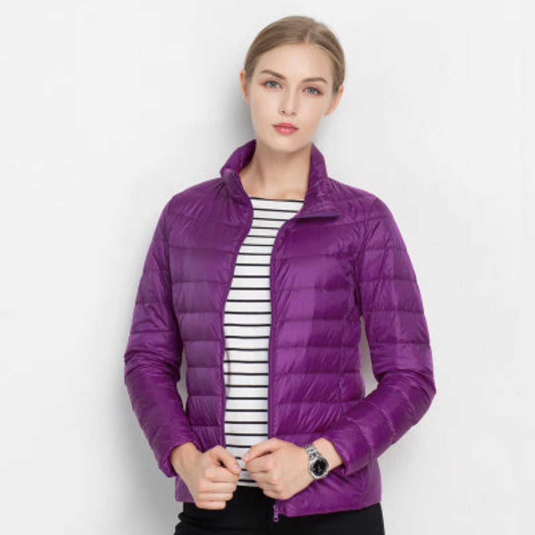 Damen Winter Steppjacke mit Langarm und wärmender Wattierung