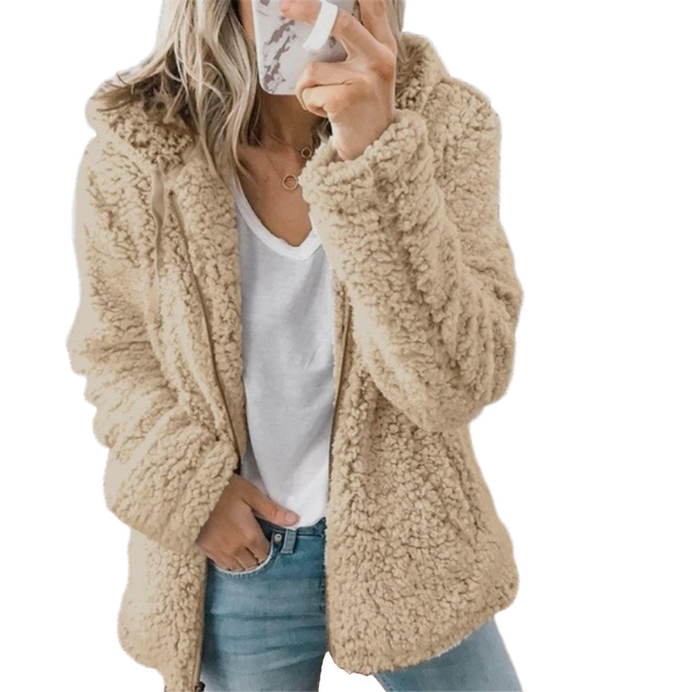 Damen Winterjacke mit Kapuze und warmer Fütterung