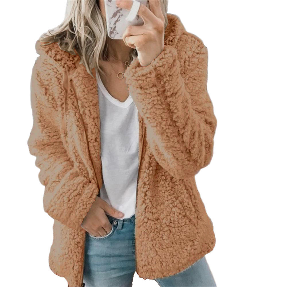 Damen Winterjacke mit Kapuze und warmer Fütterung