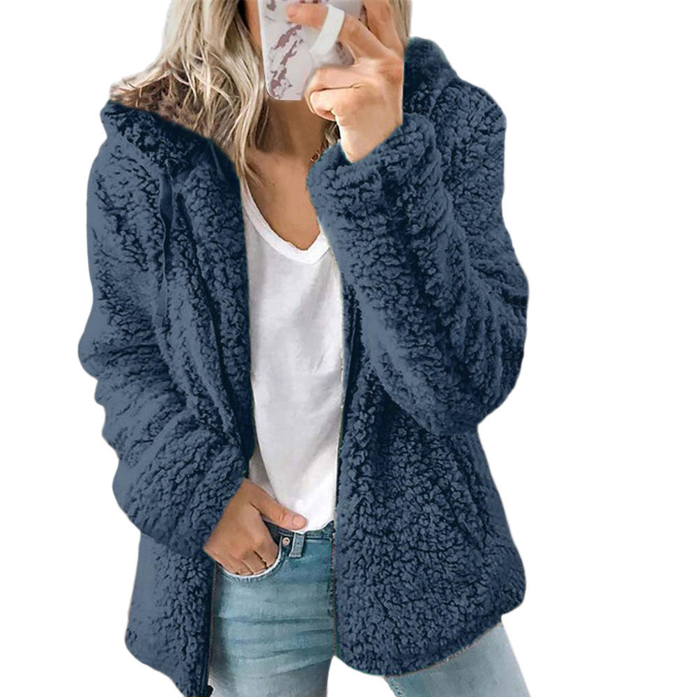 Damen Winterjacke mit Kapuze und warmer Fütterung