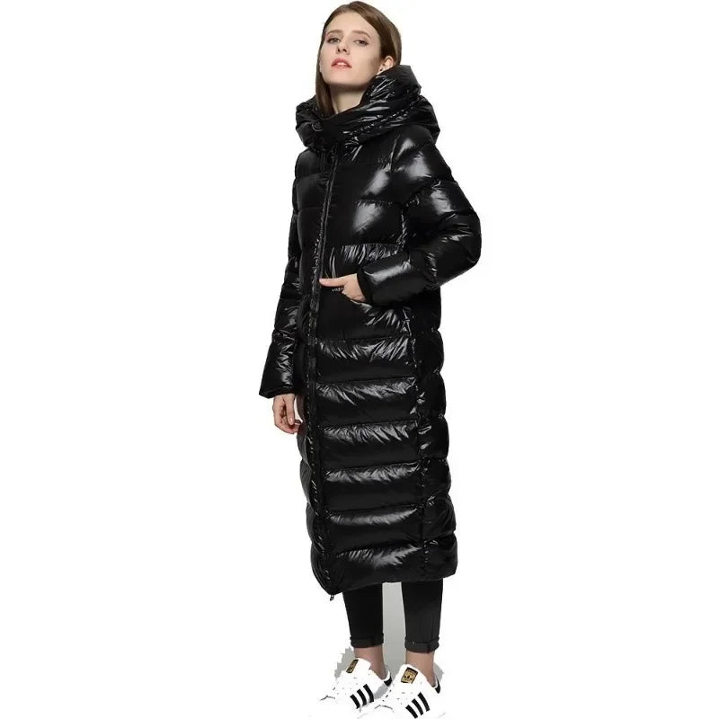 Damen Winterjacke mit langem Schnitt