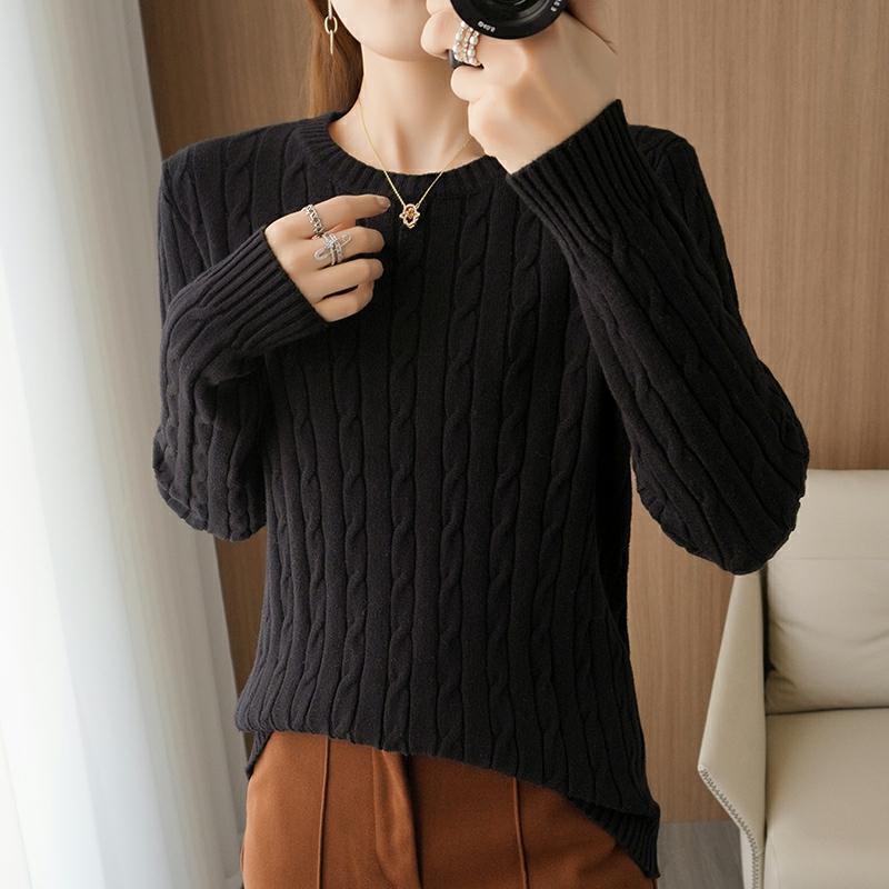 Damen Winterpullover mit Zopfmuster