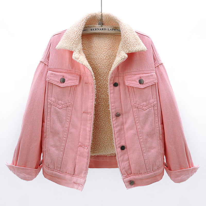 Damen Herbstjacke mit lockerer Passform und dicker Verarbeitung