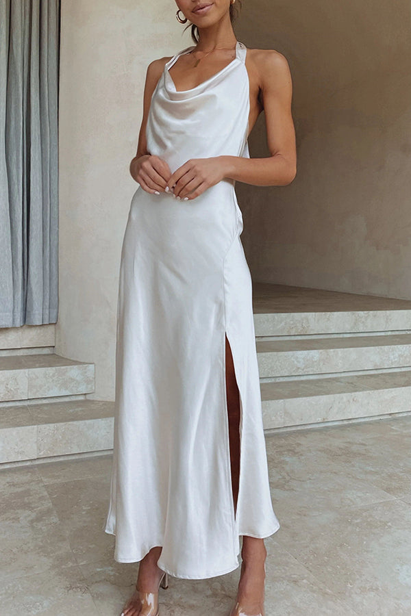 Damen-Maxikleid mit Rückenausschnitt