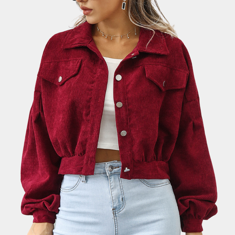 Damenjacke mit Knopfleiste und weitem Schnitt