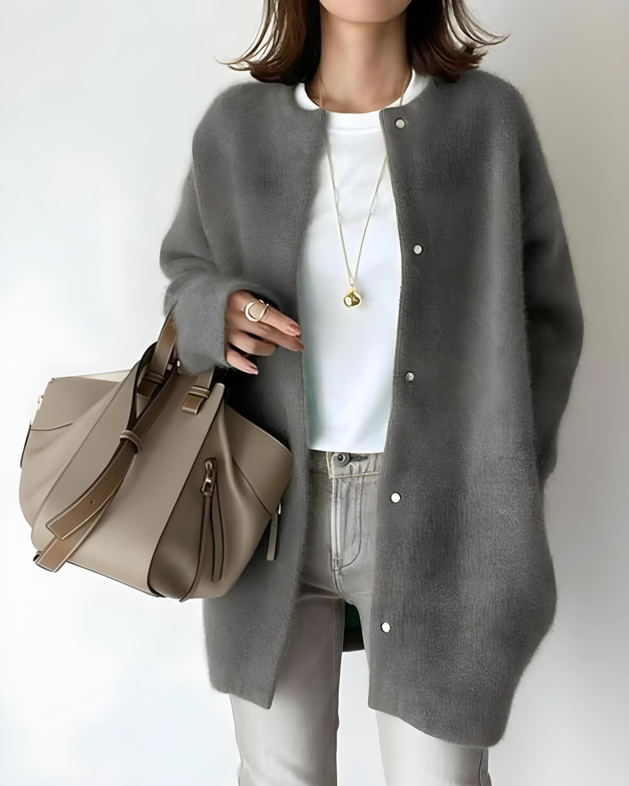 Strickjacke Damen mit lockerer Passform für die Winterzeit