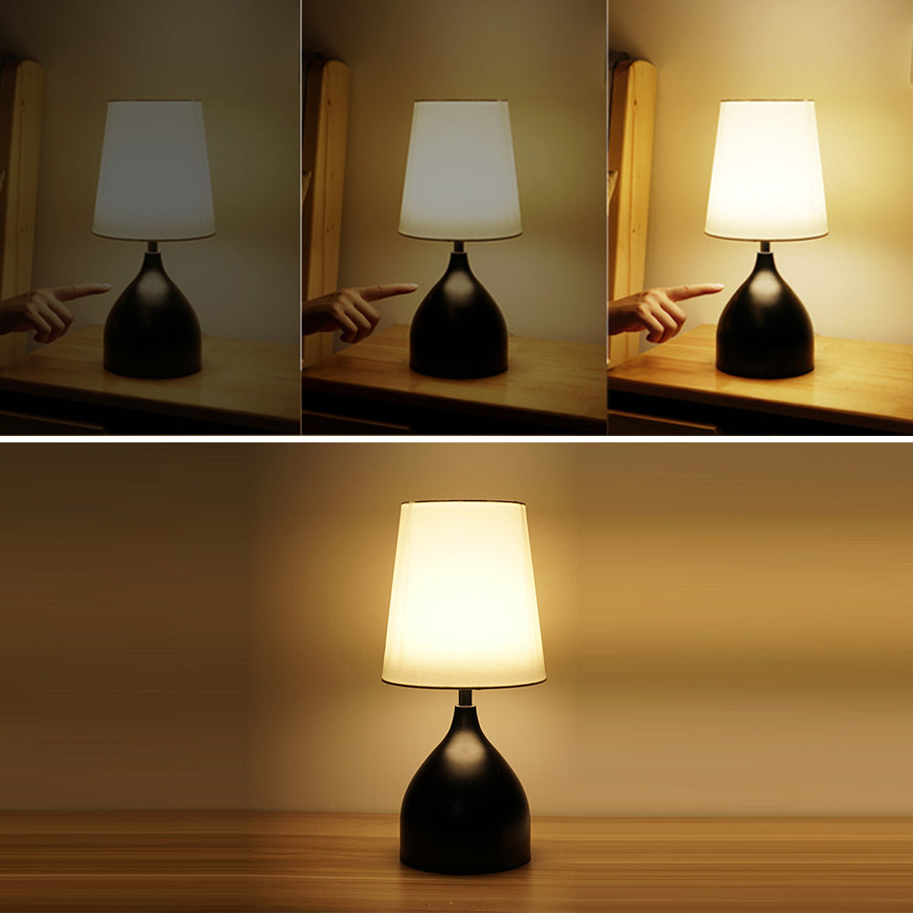 Elegante Akku Tischleuchte im Tropfen-Design mit Touch-Steuerung für stimmungsvolles Licht-3