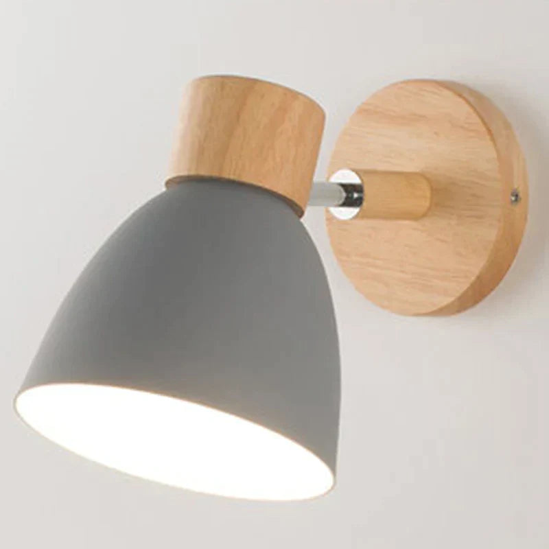 Variant image for Skandinavische Wandleuchte Innen aus Holz mit drehbarer Funktion für modernes Ambiente-7