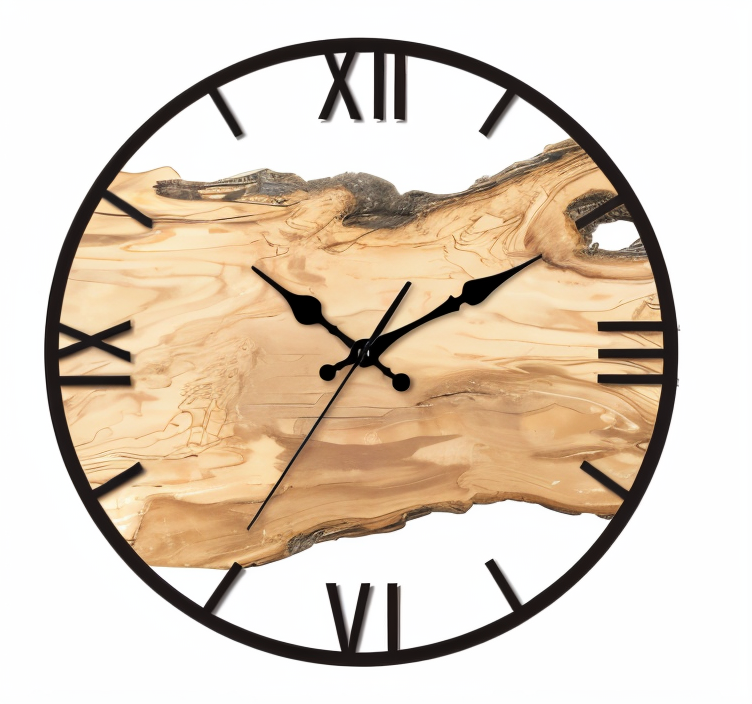 Moderne Wanduhr mit Holzmaserung – Minimalistischer Hingucker für Ihr Zuhause-5
