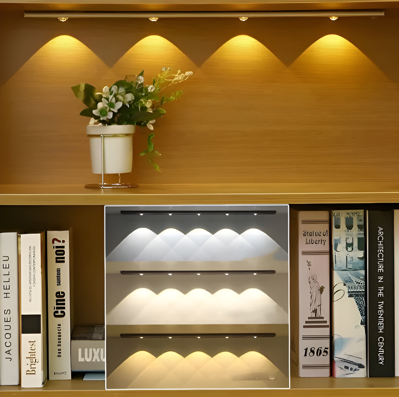 Elegante LED Wandleuchte Innen mit Bewegungsmelder und Anpassbarer Lichtfarbe-5