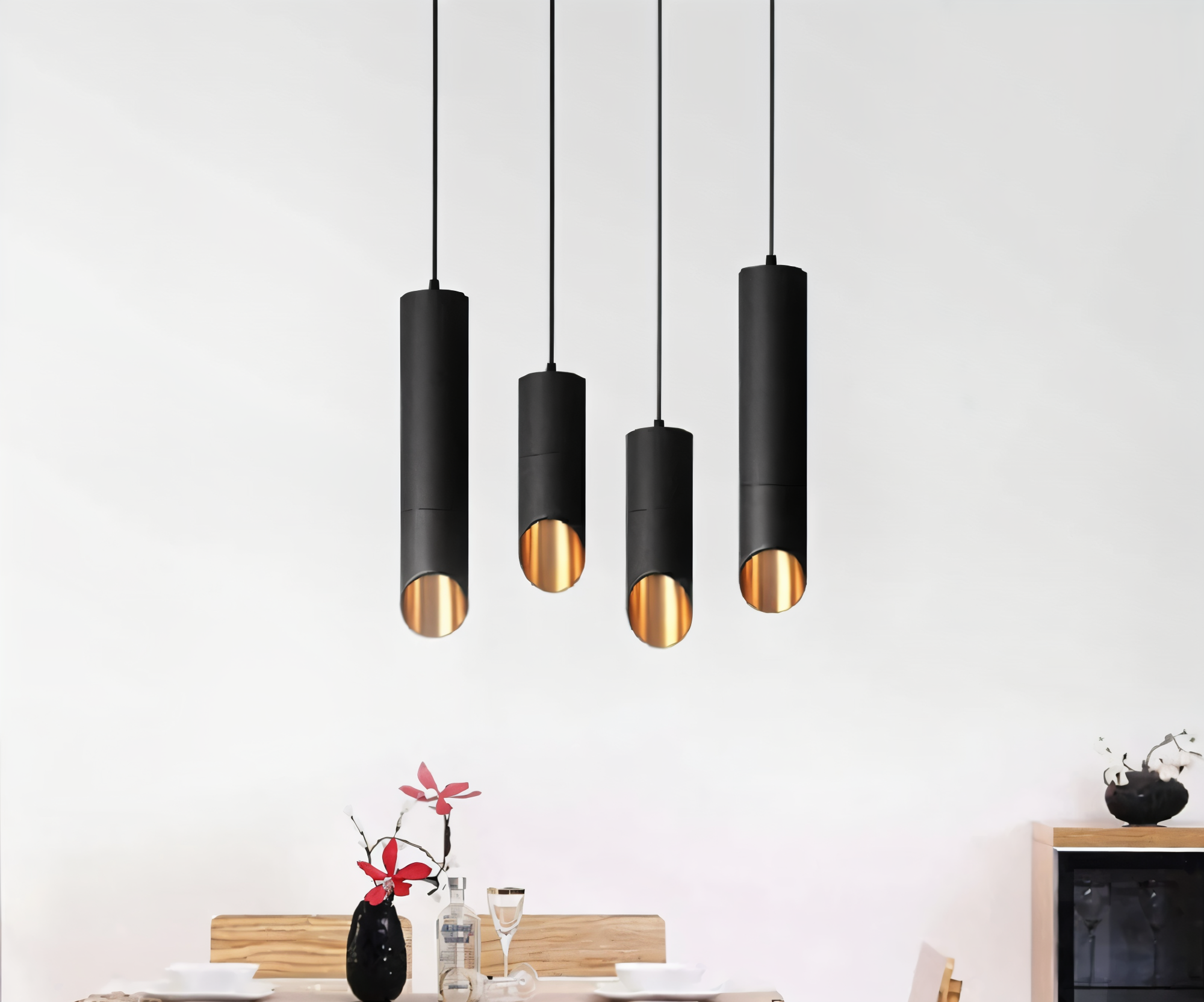 Moderne Pendelleuchte Hängelampe aus Aluminium mit LED für Esszimmer und Wohnzimmer-1