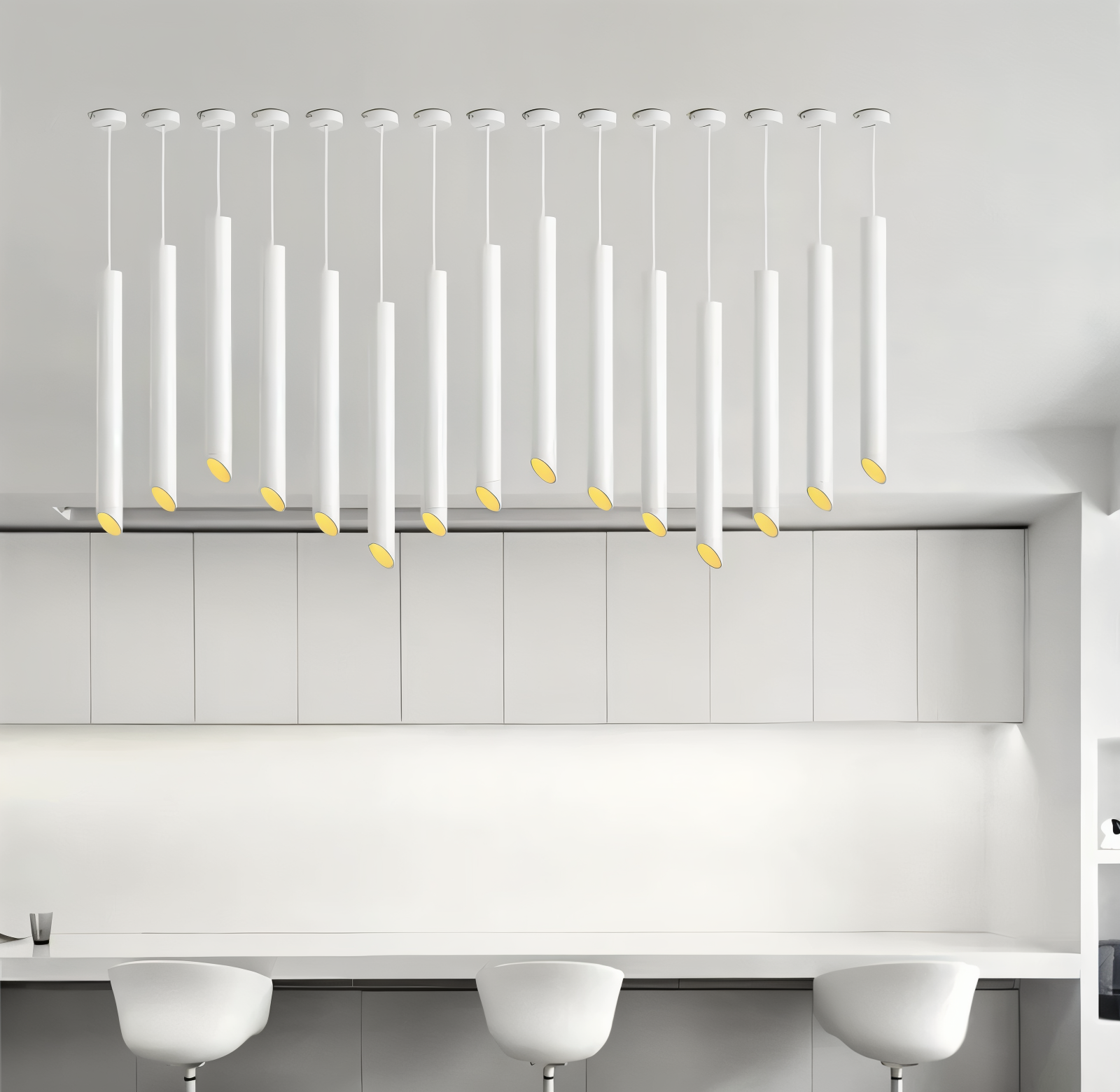 Moderne Pendelleuchte Hängelampe aus Aluminium mit LED für Esszimmer und Wohnzimmer-6