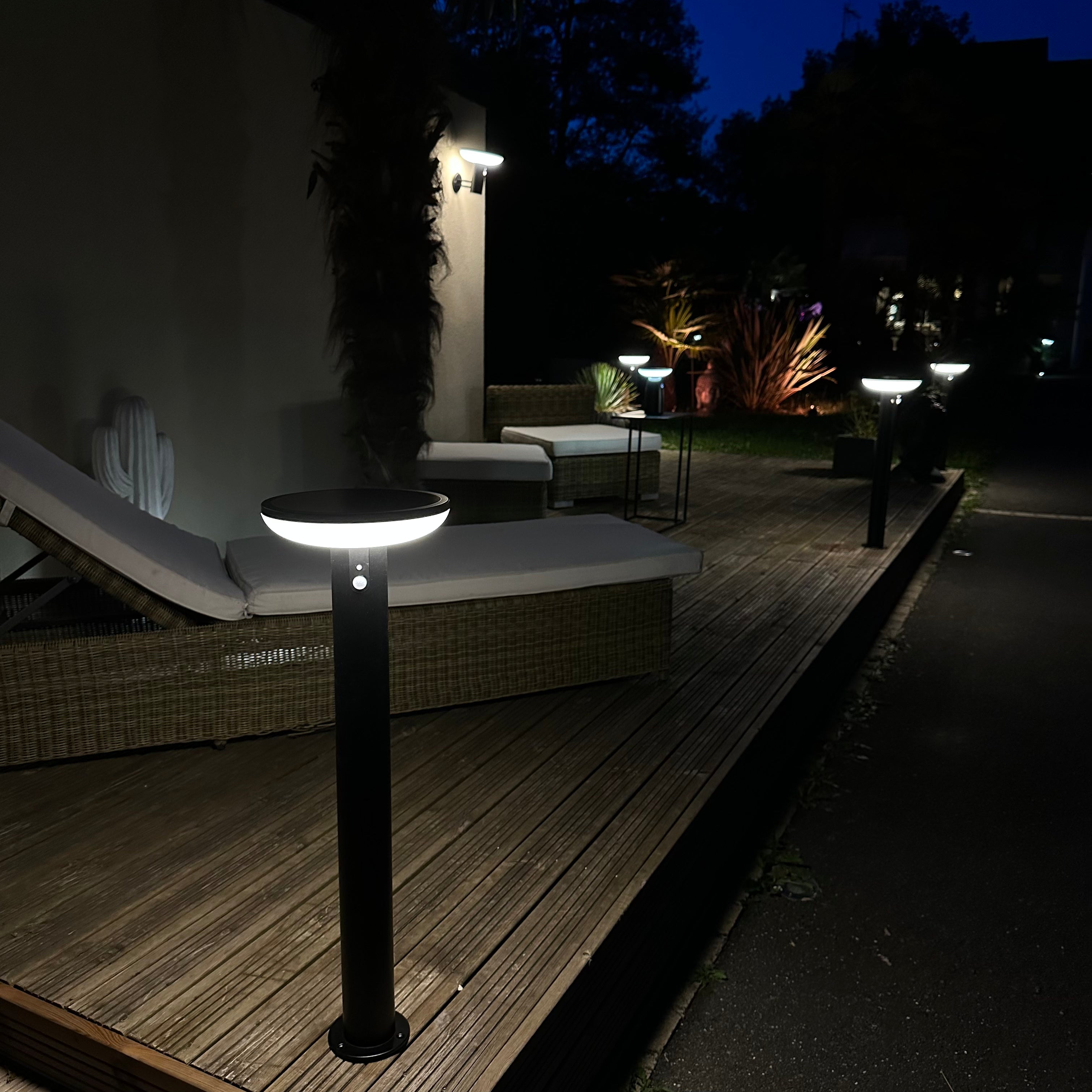 Elegante Solar Außenlampe mit Drei Beleuchtungsmodi für Stilvolle Gartenbeleuchtung-4