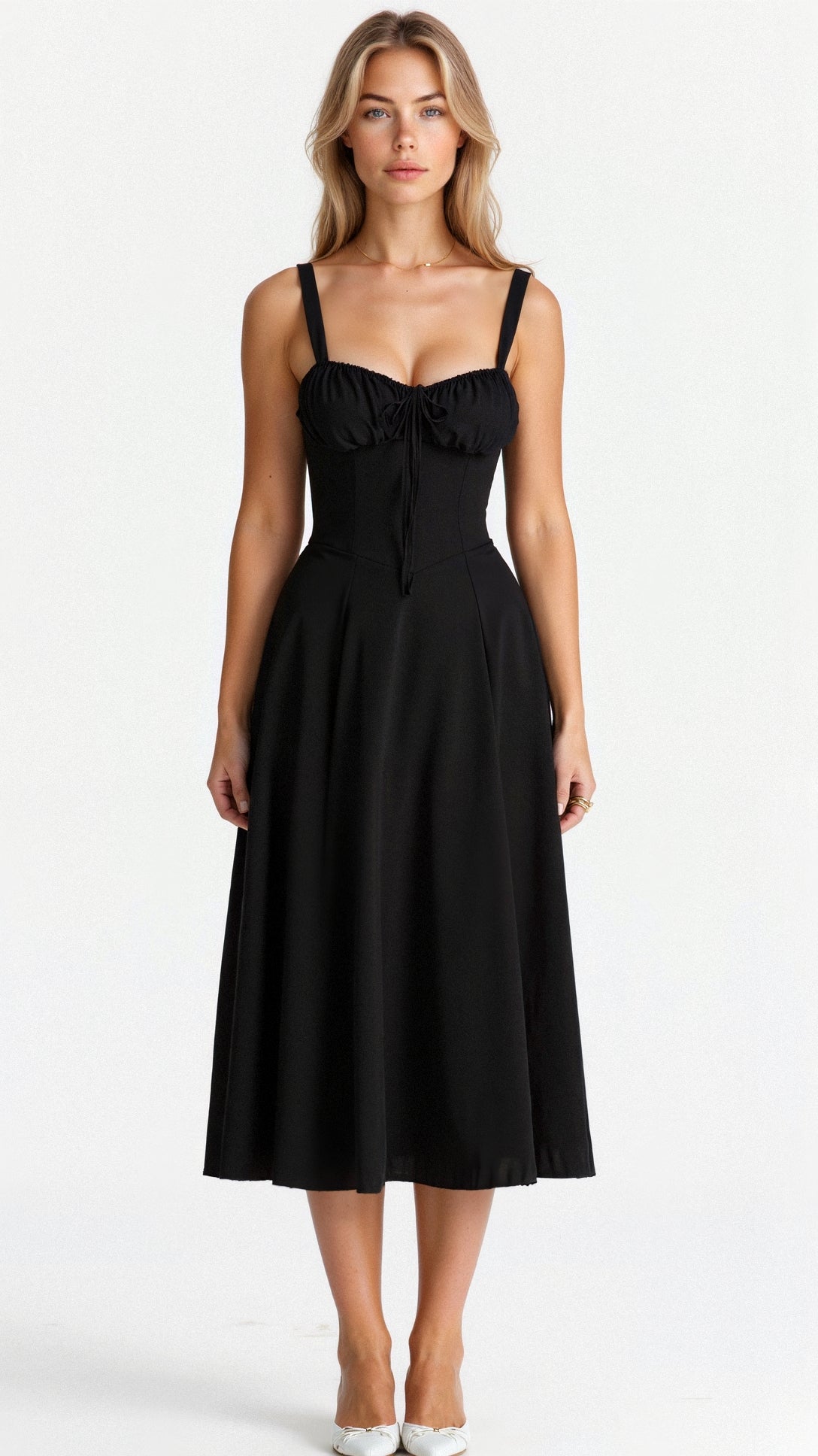 Midikleid mit Mieder und A-Line-Rock für Damen