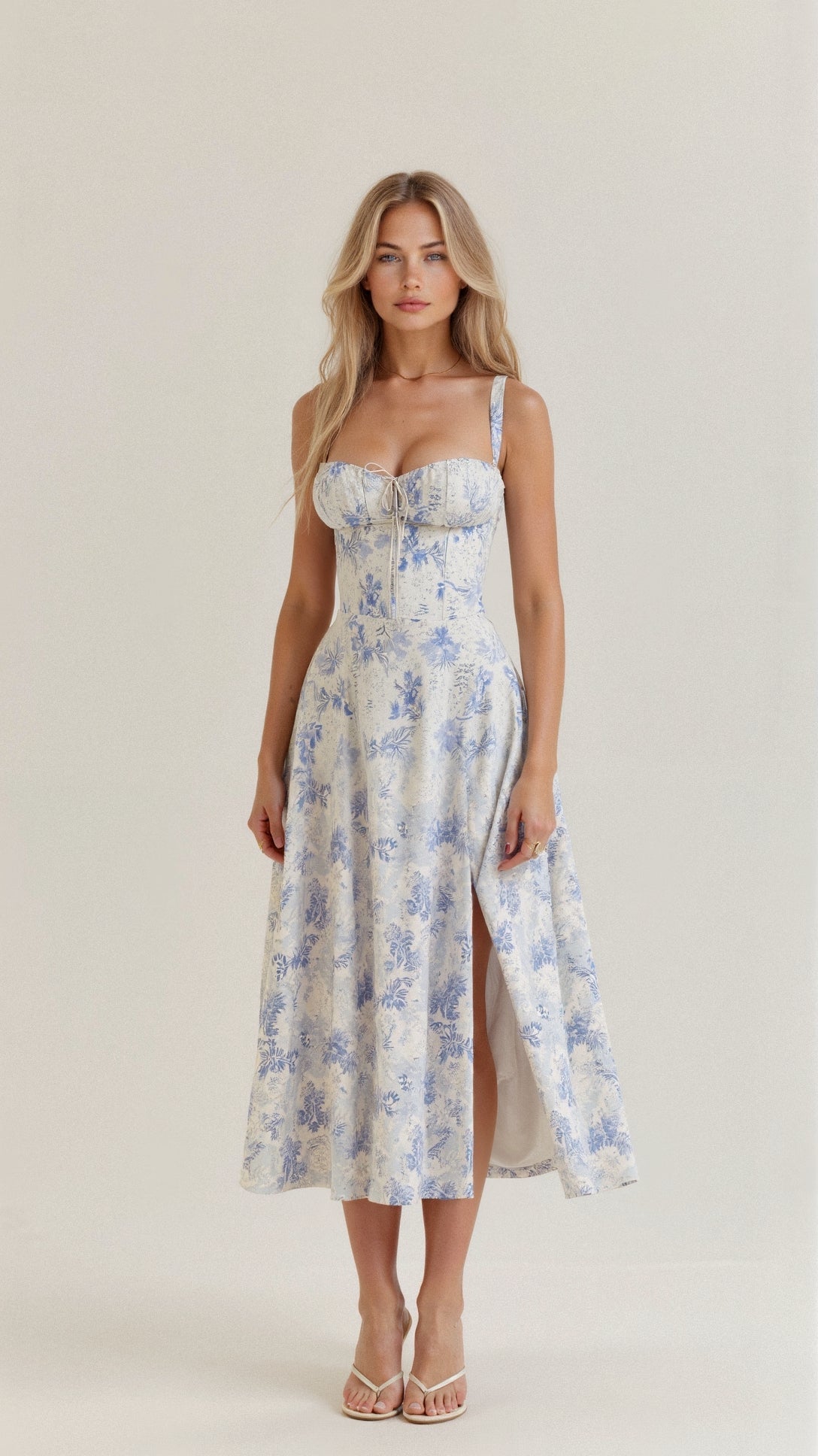 Midikleid mit Mieder und A-Line-Rock für Damen