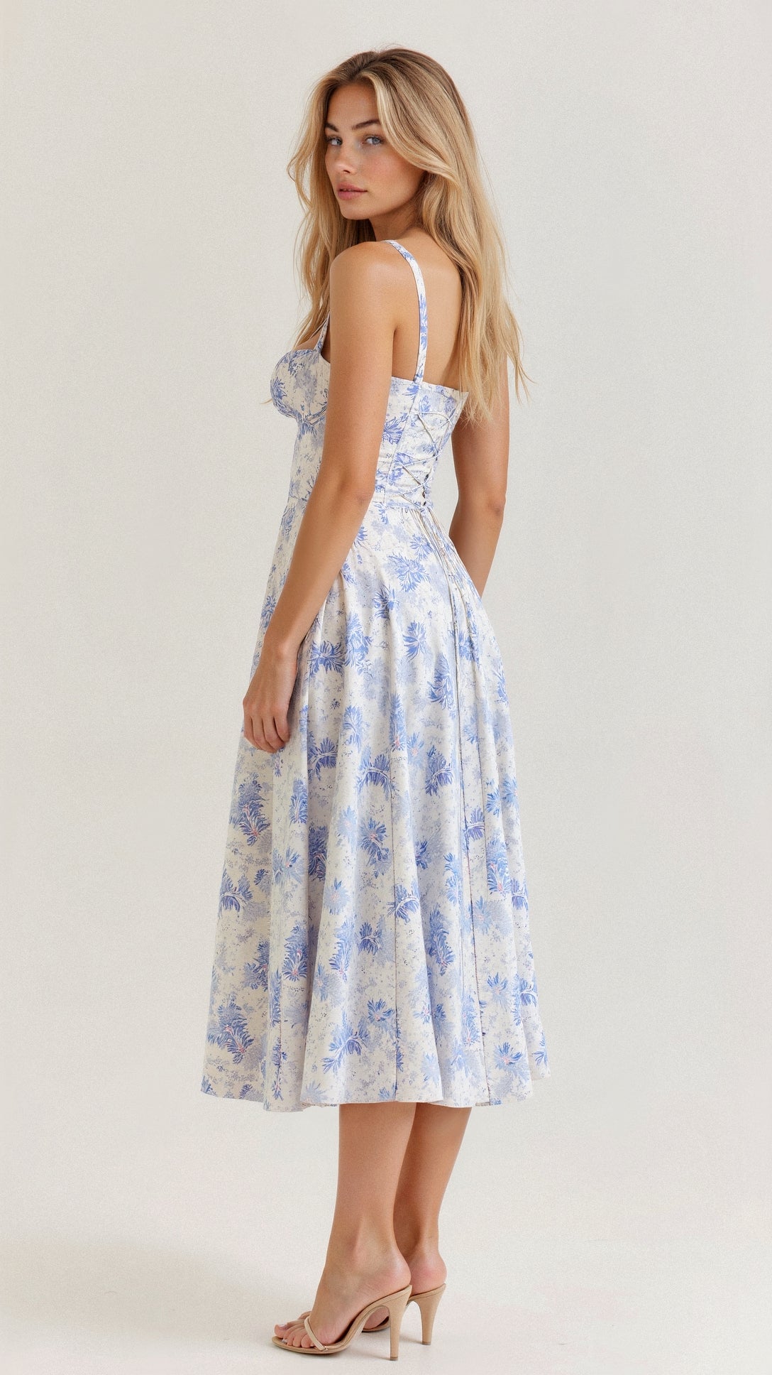 Midikleid mit Mieder und A-Line-Rock für Damen