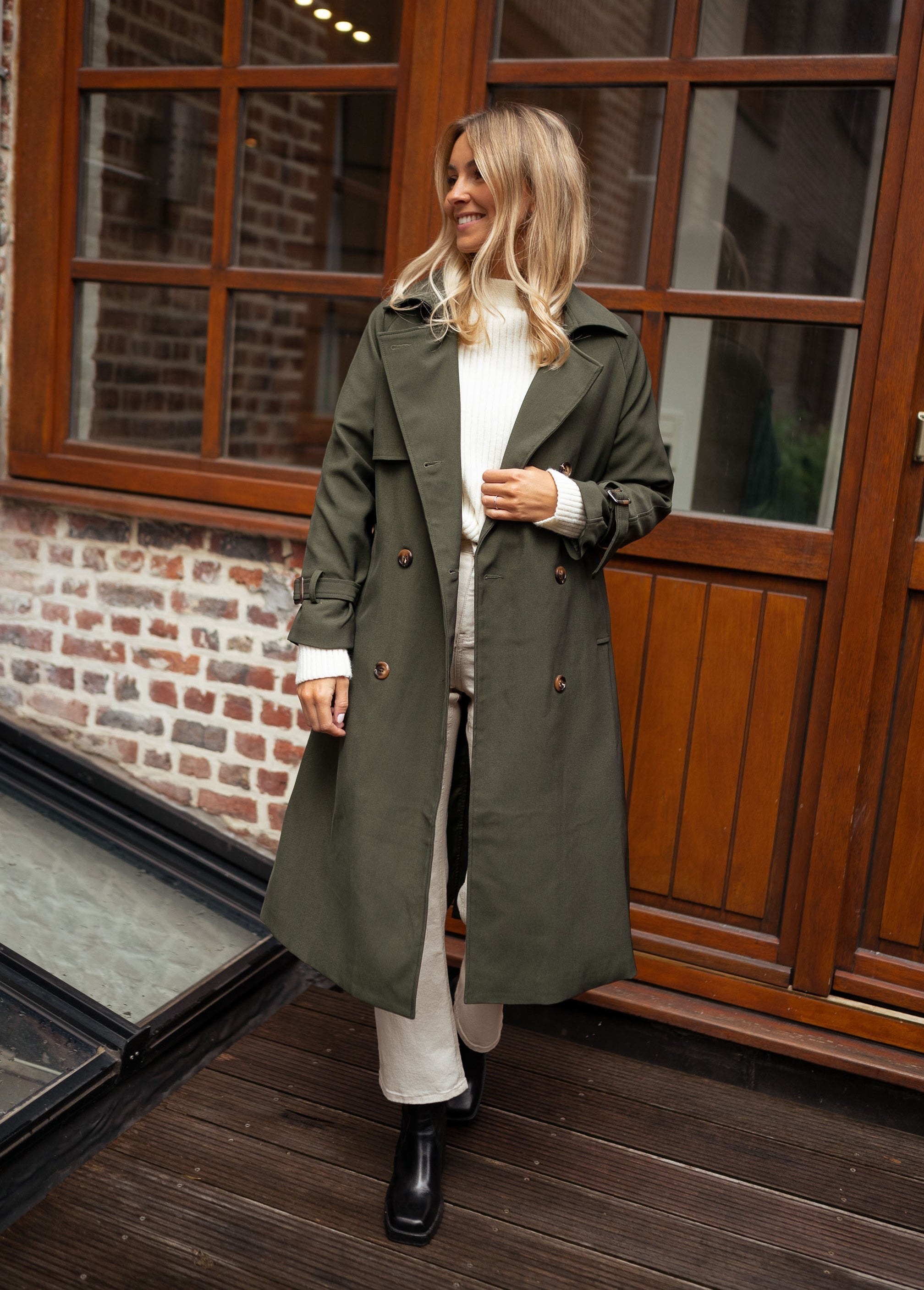 Damen Trenchcoat mit klassischem Revers