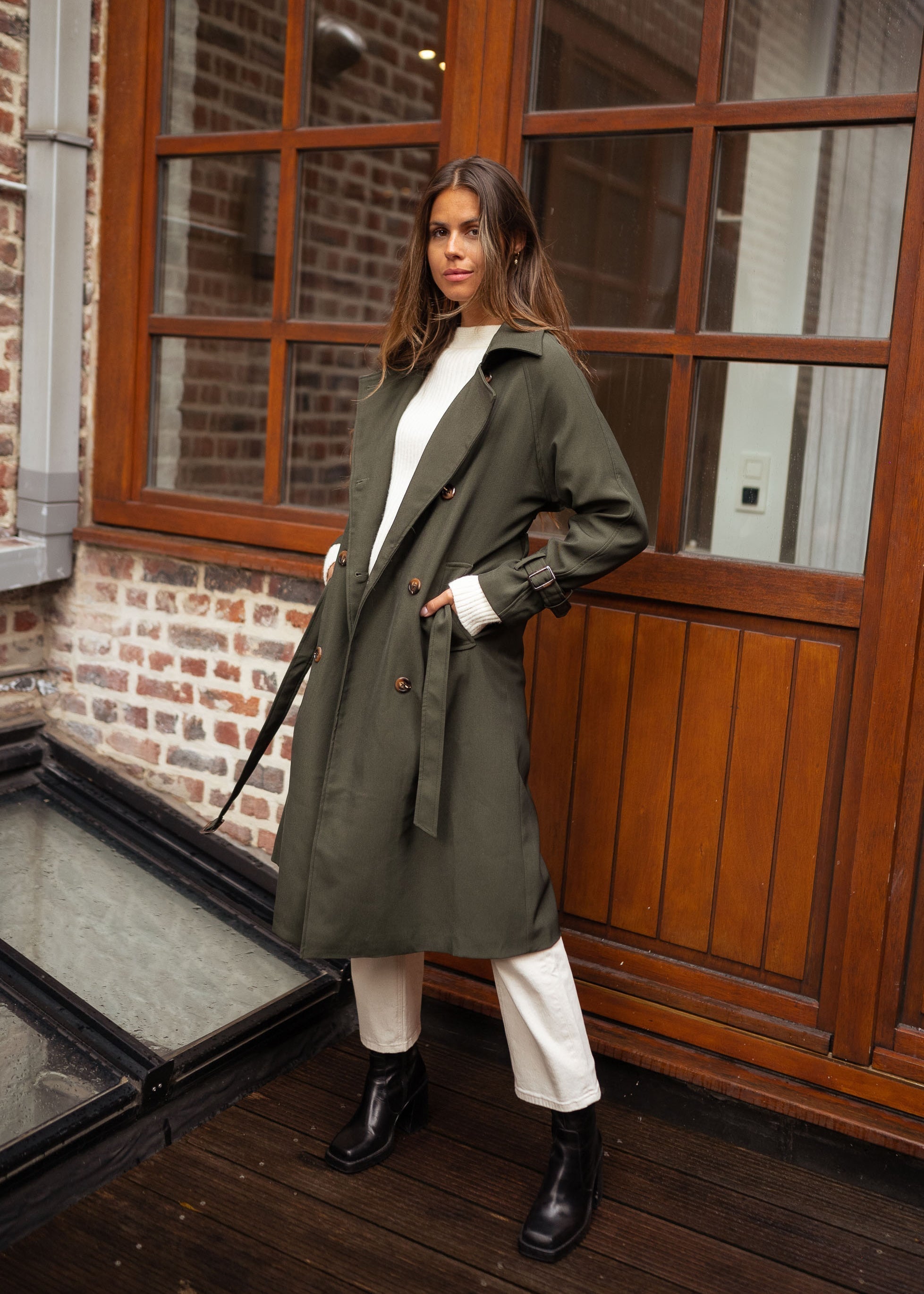 Damen Trenchcoat mit klassischem Revers
